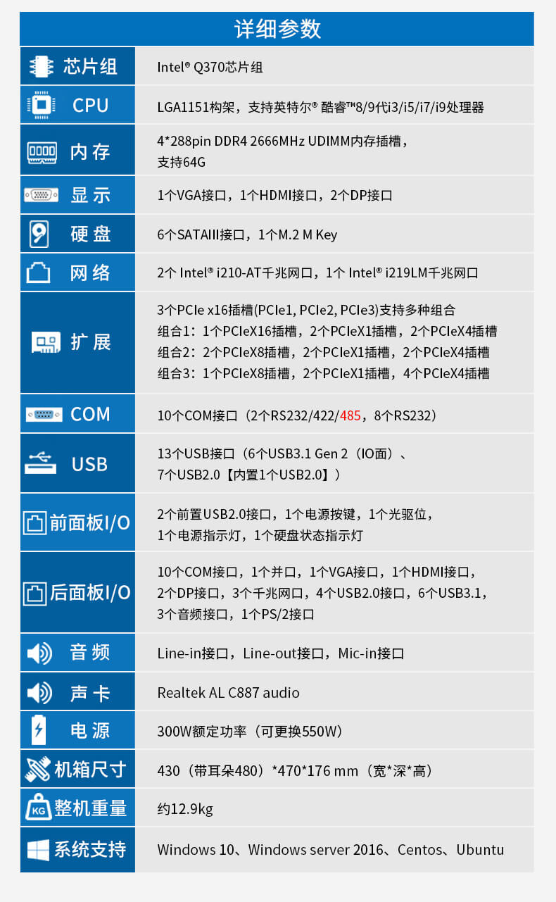 4U上架式主機(jī),機(jī)器視覺工控機(jī)