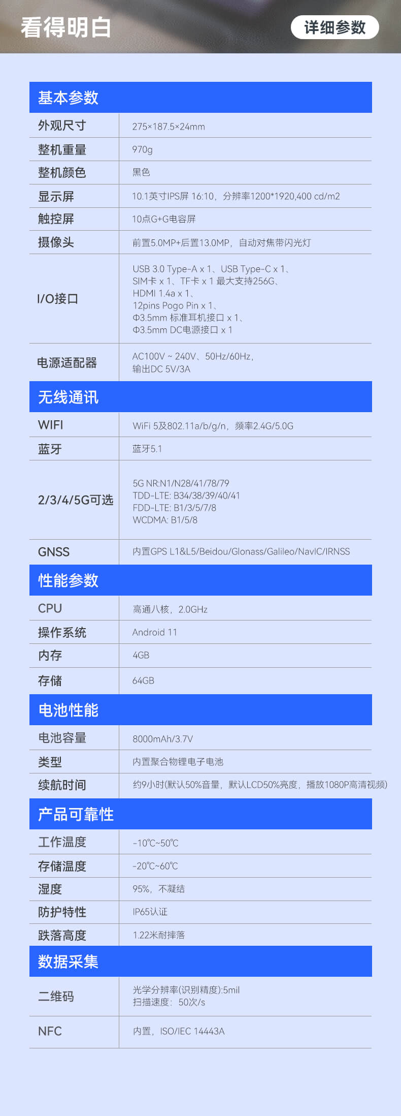 10.1英寸三防加固平板,Android系統(tǒng)平板