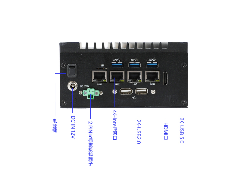 嵌入式無風(fēng)扇工控機,酷睿11代i3/i5/i7/賽揚處理器,DTB-3670-1185